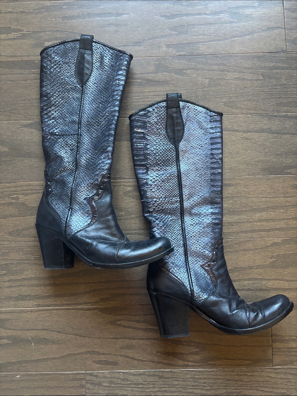 Steve Madden Luxe Western Knee-High Leather Boots